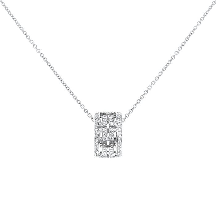 [Lucas Jewelry]PARENTESI NECKLACE SILVER DIAMOND