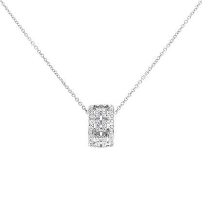 [Lucas Jewelry]PARENTESI NECKLACE SILVER DIAMOND