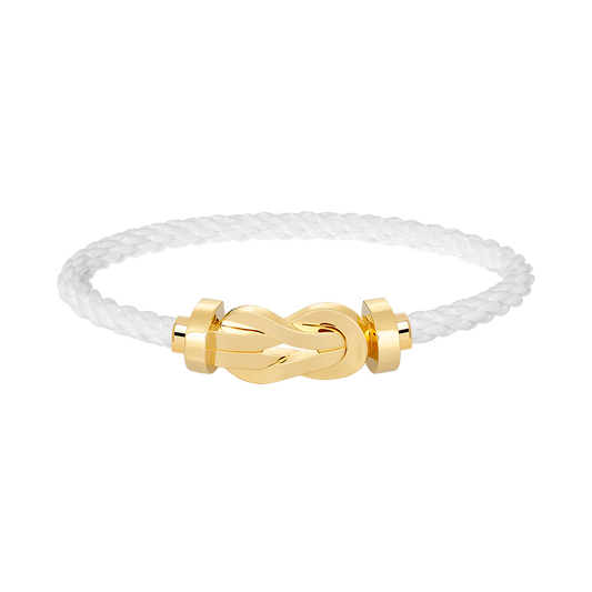 [Lucas Jewelry]CHANCE LARGE 8 FIGURE BUCKLE NO DIAMOND BRACELET GOLD