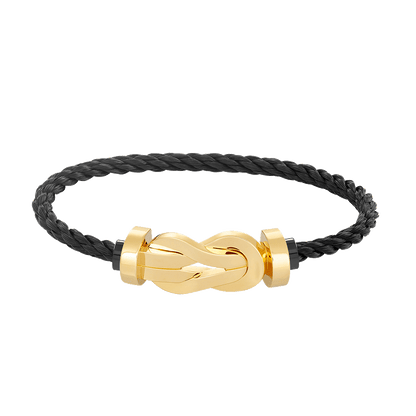 [Lucas Jewelry]CHANCE LARGE 8 FIGURE BUCKLE NO DIAMOND BRACELET GOLD