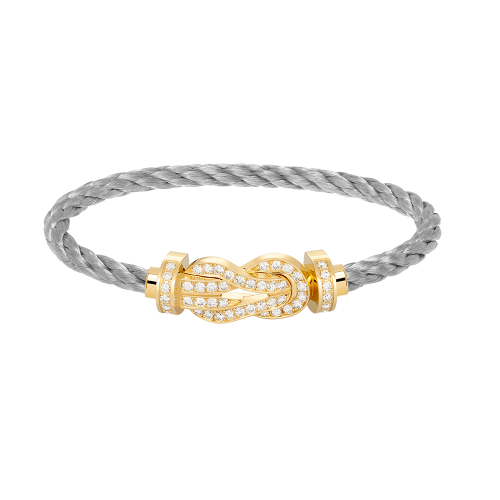 [Lucas Jewelry]CHANCE LARGE 8 FIGURE BUCKLE FULLDIAMOND BRACELET GOLD