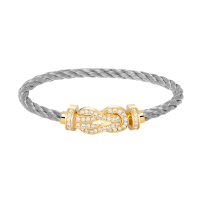 [Lucas Jewelry]CHANCE LARGE 8 FIGURE BUCKLE FULLDIAMOND BRACELET GOLD