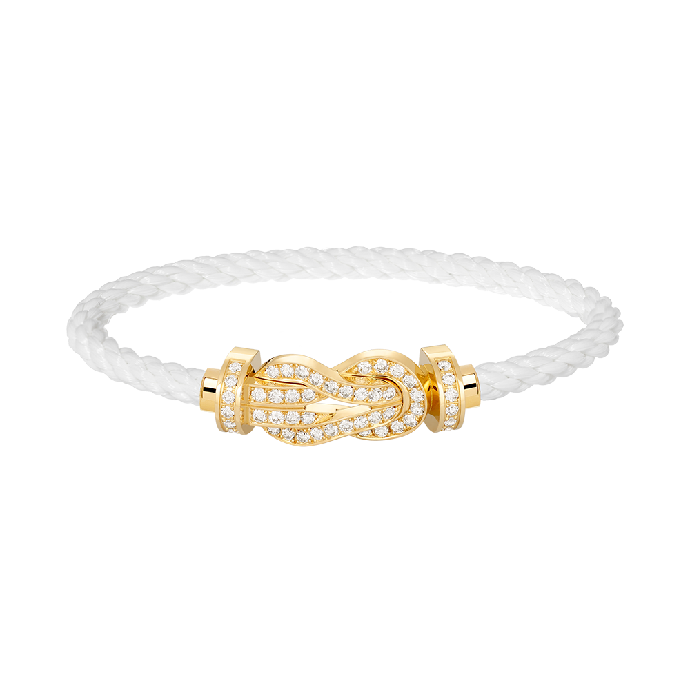 [Lucas Jewelry]CHANCE LARGE 8 FIGURE BUCKLE FULLDIAMOND BRACELET GOLD