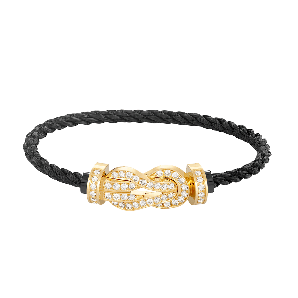 [Lucas Jewelry]CHANCE LARGE 8 FIGURE BUCKLE FULLDIAMOND BRACELET GOLD