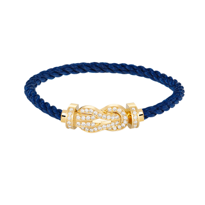 [Lucas Jewelry]CHANCE LARGE 8 FIGURE BUCKLE FULLDIAMOND BRACELET GOLD