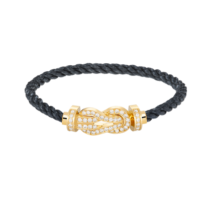 [Lucas Jewelry]CHANCE LARGE 8 FIGURE BUCKLE FULLDIAMOND BRACELET GOLD