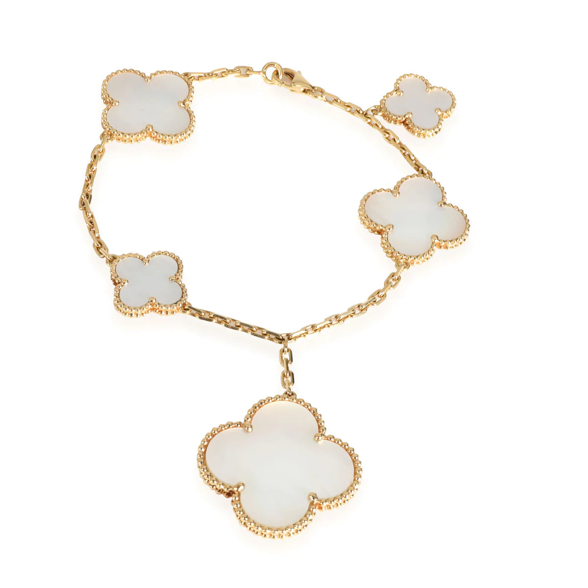 [Lucas Jewelry]MAGIC CLOVER MOP GOLD BRACELET 5 MOTIFS