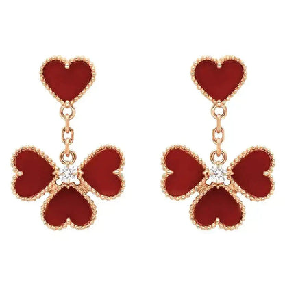 [Lucas Jewelry]SWEET CLOVER CARNELIAN EARRINGS