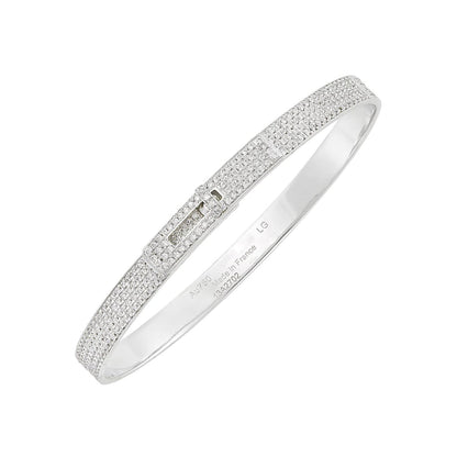 [Lucas Jewelry]HM KELLY BRACELET IN SILVER AND FULL PAVE DIAMOND