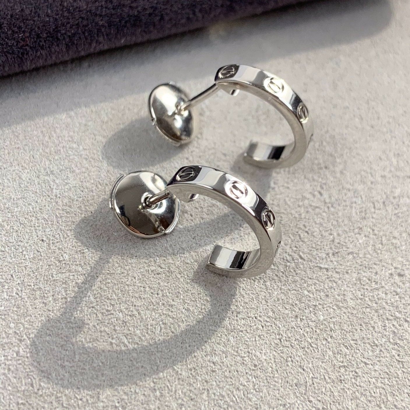 [Lucas Jewelry]LOVE EARRINGS 2.65MM SILVER