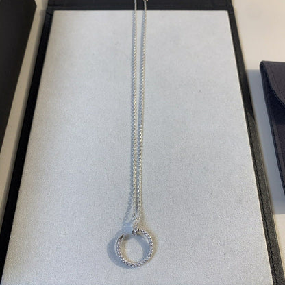 [Lucas Jewelry]JUSTE NECKLACE SILVER DIAMONDS