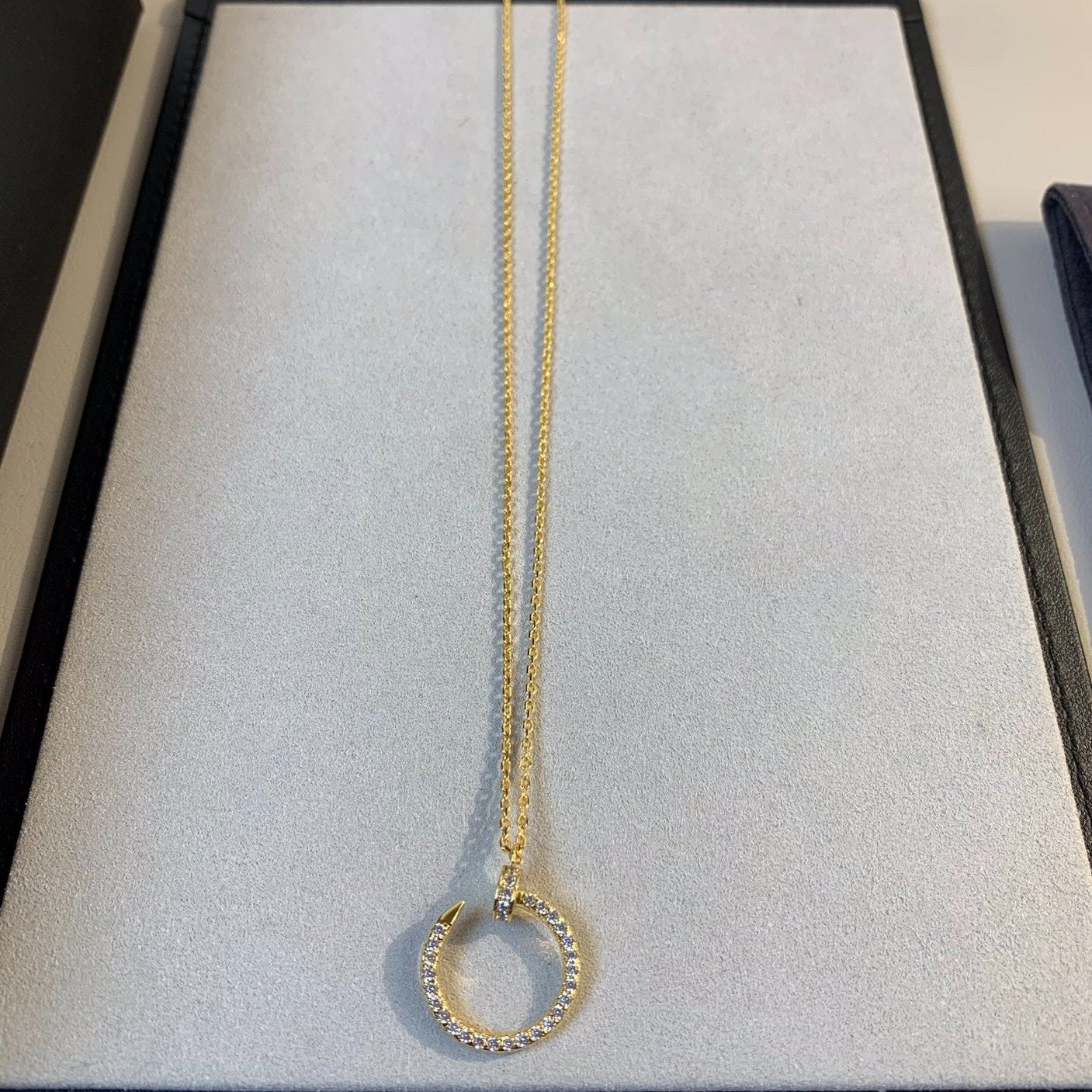 [Lucas Jewelry]JUSTE NECKLACE GOLD DIAMONDS