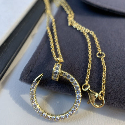 [Lucas Jewelry]JUSTE NECKLACE GOLD DIAMONDS