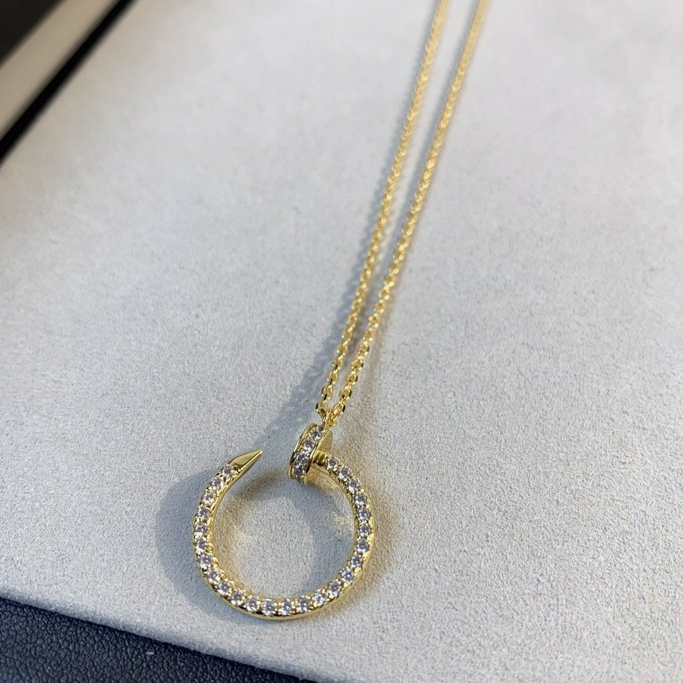 [Lucas Jewelry]JUSTE NECKLACE GOLD DIAMONDS