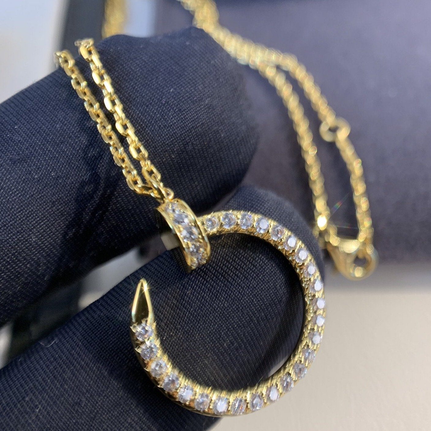 [Lucas Jewelry]JUSTE NECKLACE GOLD DIAMONDS