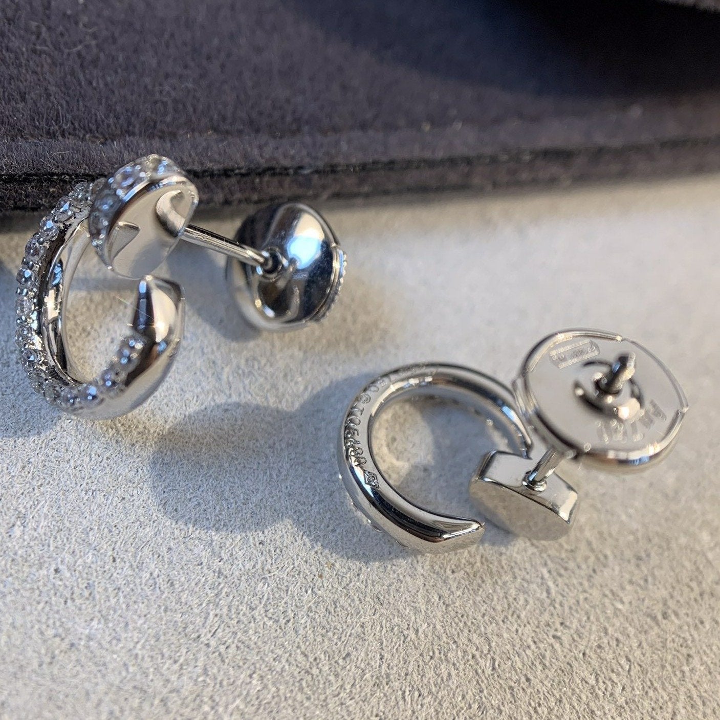 [Lucas Jewelry]JUSTE EARRINGS SILVER DIAMONDS