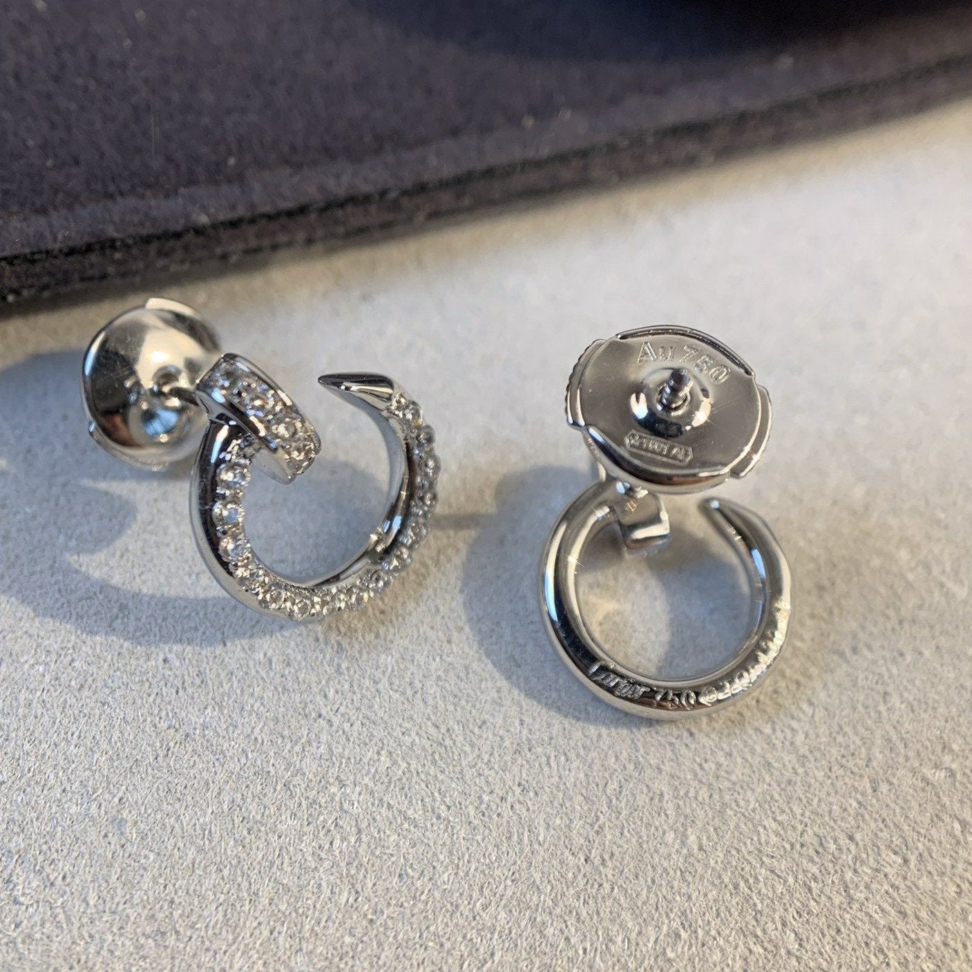 [Lucas Jewelry]JUSTE EARRINGS SILVER DIAMONDS