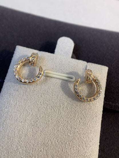 [Lucas Jewelry]JUSTE EARRINGS GOLD DIAMONDS