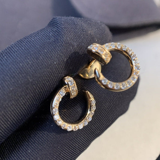 [Lucas Jewelry]JUSTE EARRINGS GOLD DIAMONDS