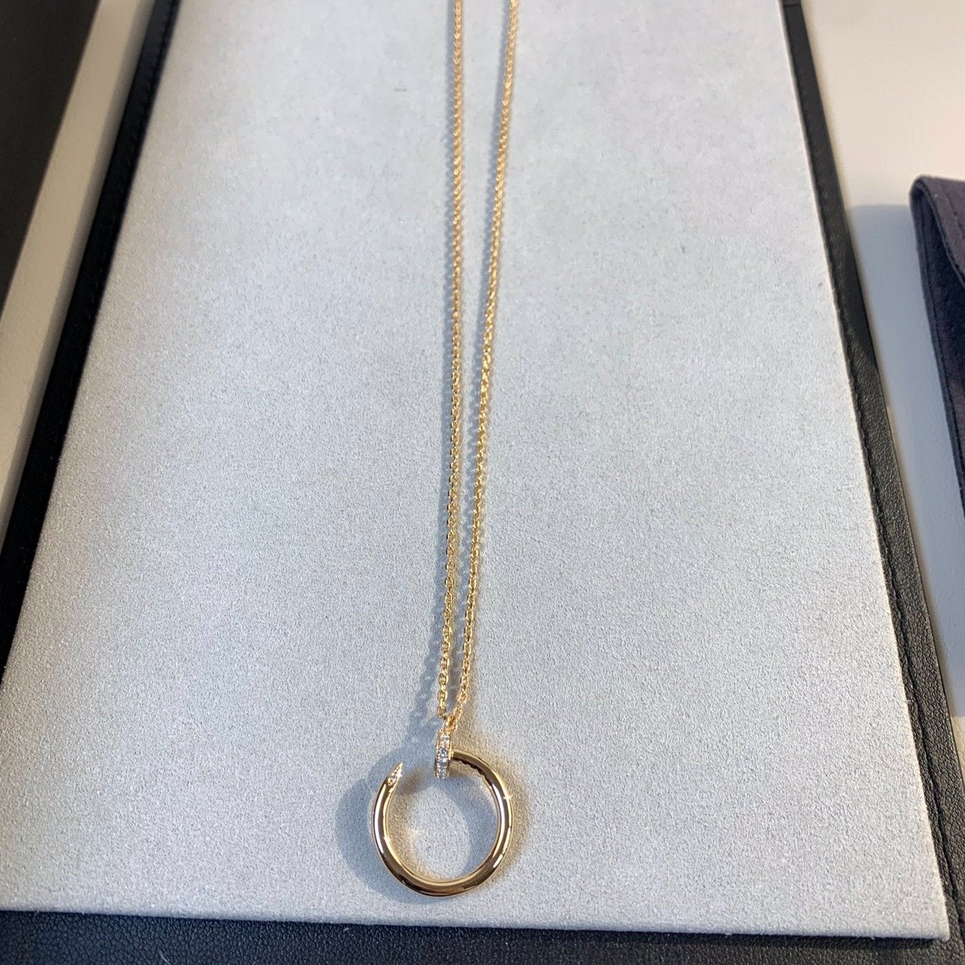 [Lucas Jewelry]JUSTE NECKLACE PINK GOLD