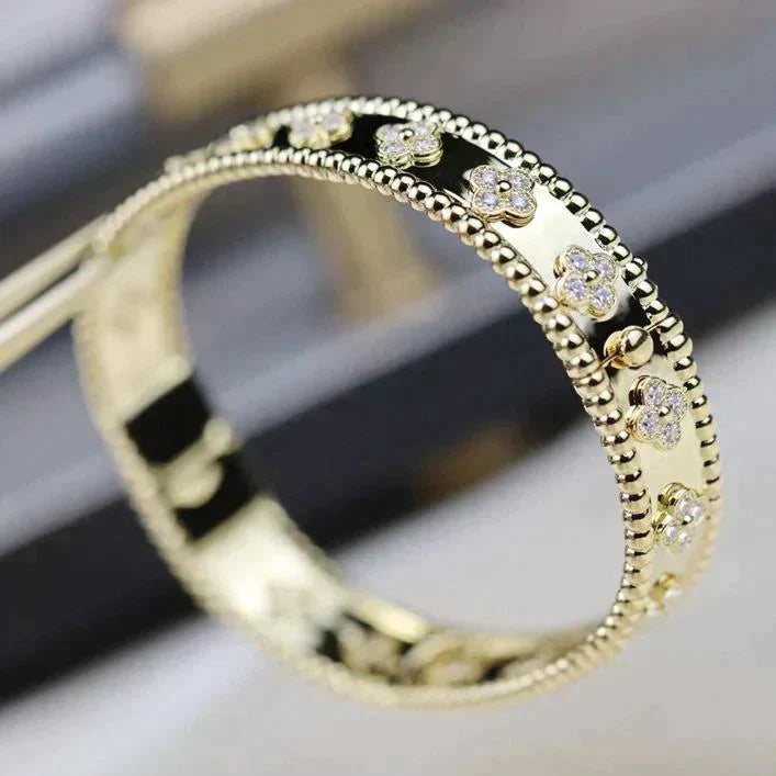 [Lucas Jewelry]CLOVER BRACELET 8MM DIAMONDS