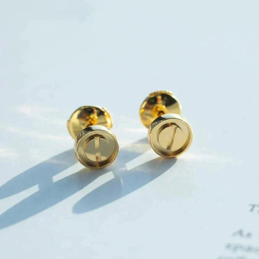 [Lucas Jewelry]LOVE EARRINGS GOLD 10MM