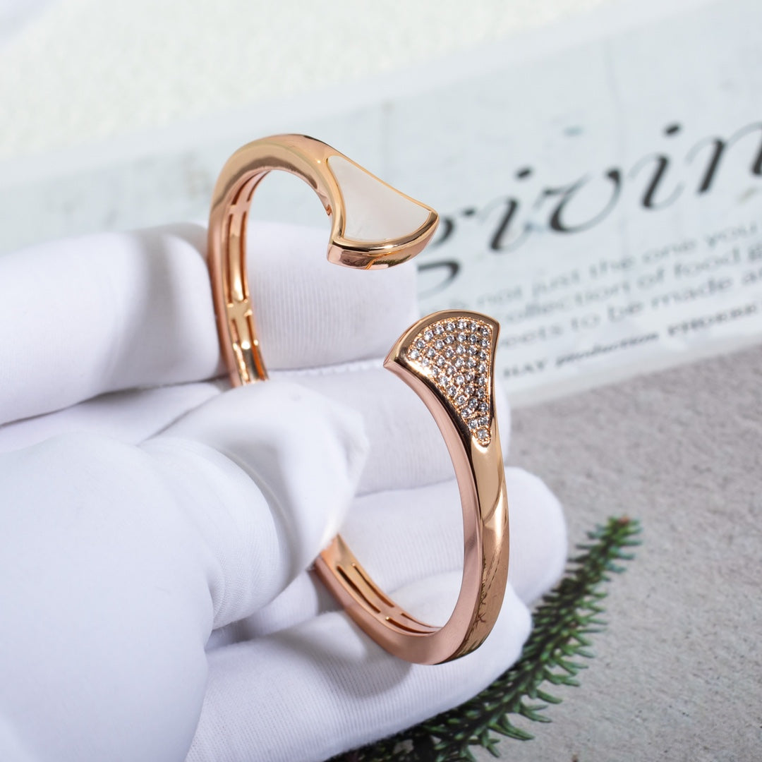 [Lucas Jewelry]DREAM BRACELET OPEN PINK GOLD MOP DIAMOND