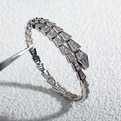 [Lucas Jewelry]SERPENTI BRACELET 6MM SILVER DIAMOND