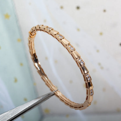 [Lucas Jewelry]SERPENTI SMALL BRACELET PINK GOLD DIAMOND