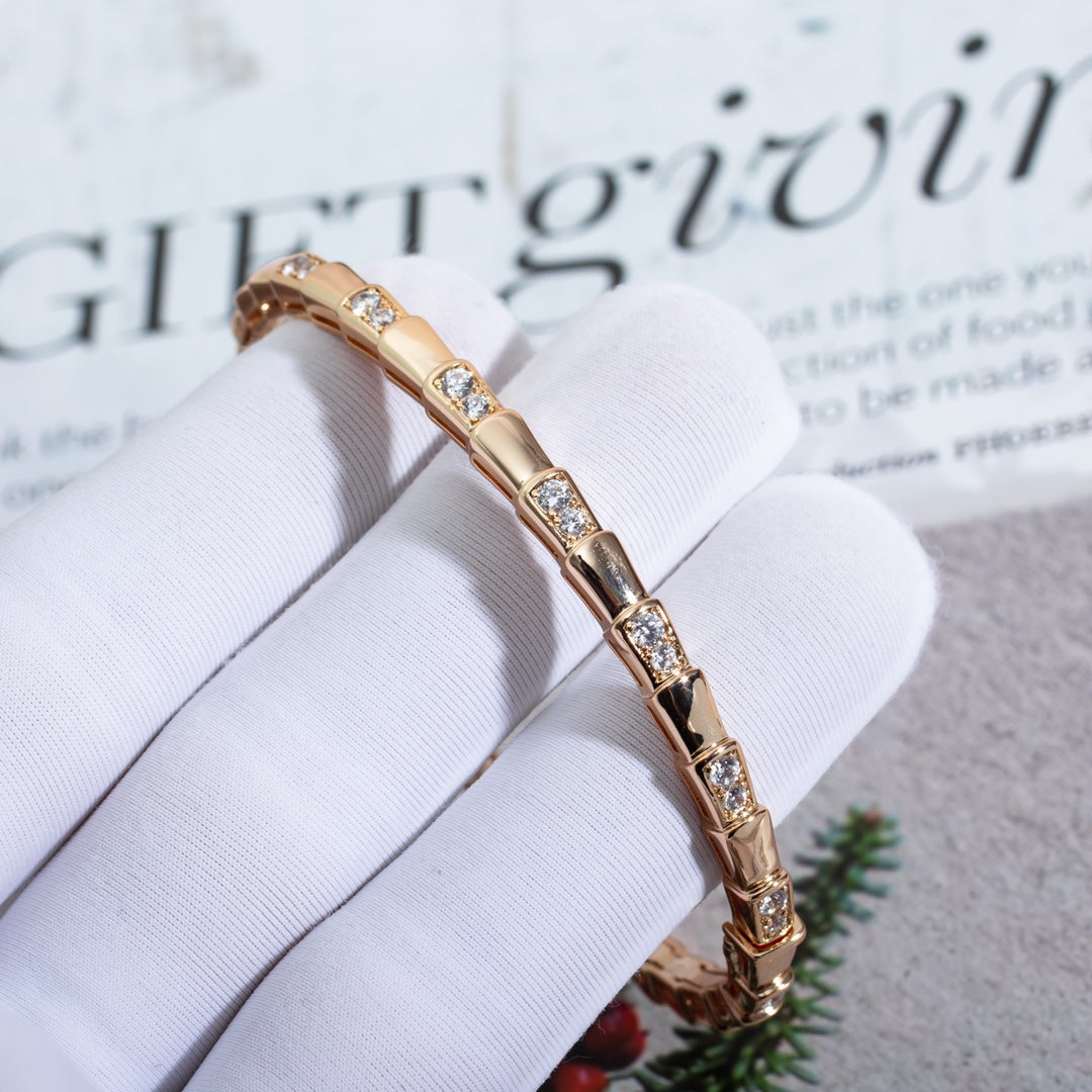 [Lucas Jewelry]SERPENTI BRACELET PINK GOLD DIAMOND