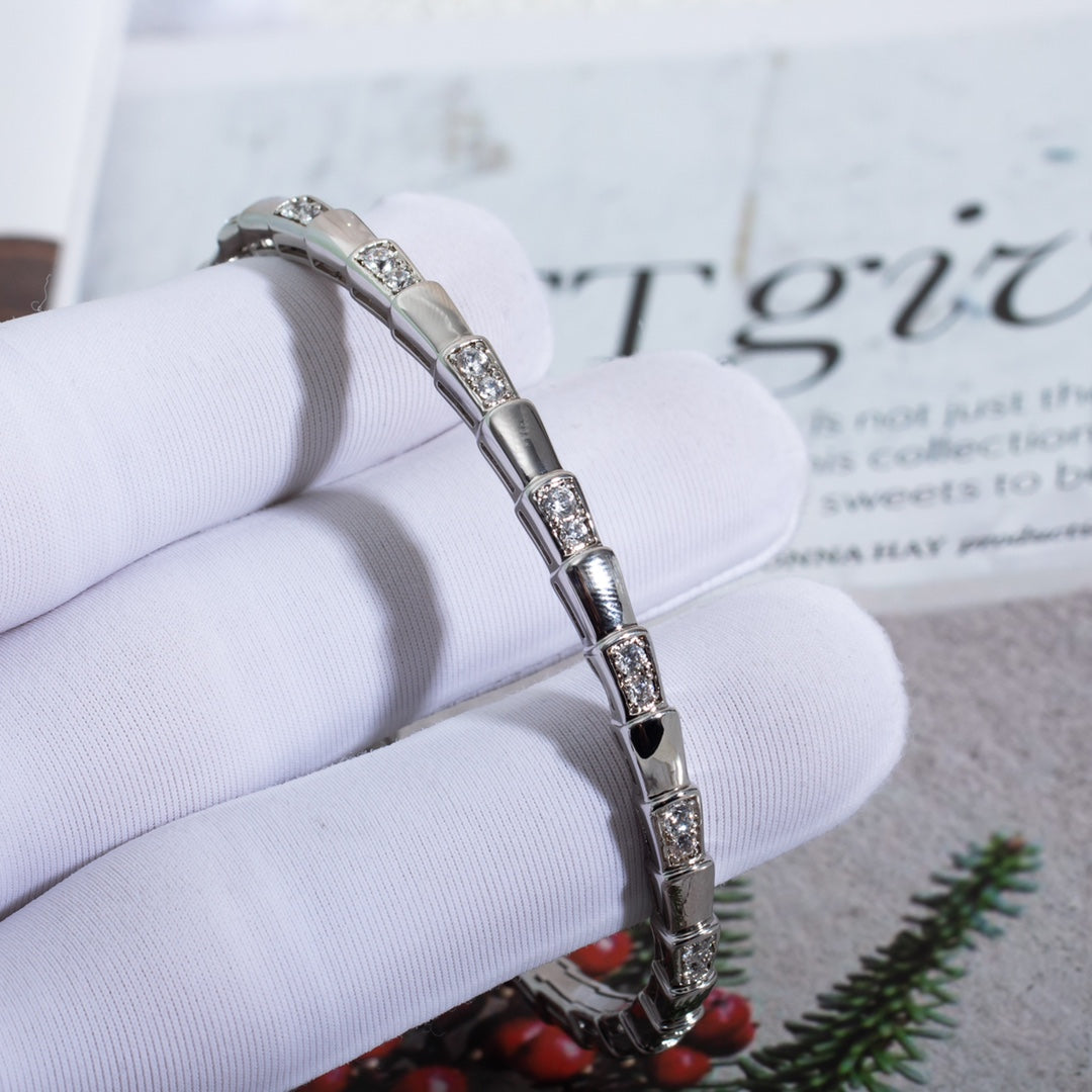 [Lucas Jewelry]SERPENTI BRACELET SILVER DIAMOND