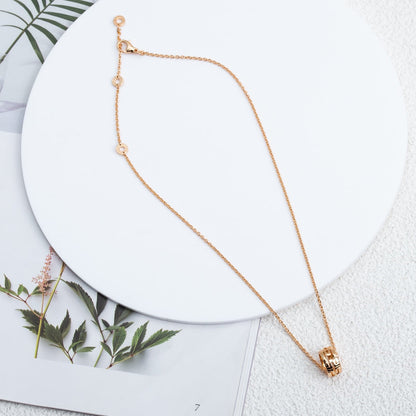 [Lucas Jewelry]PARENTESI NECKLACE PINK GOLD