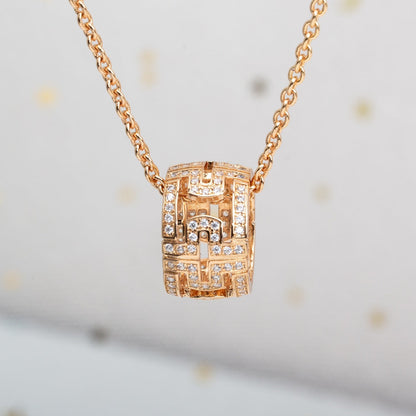 [Lucas Jewelry]PARENTESI NECKLACE PINK GOLD DIAMOND