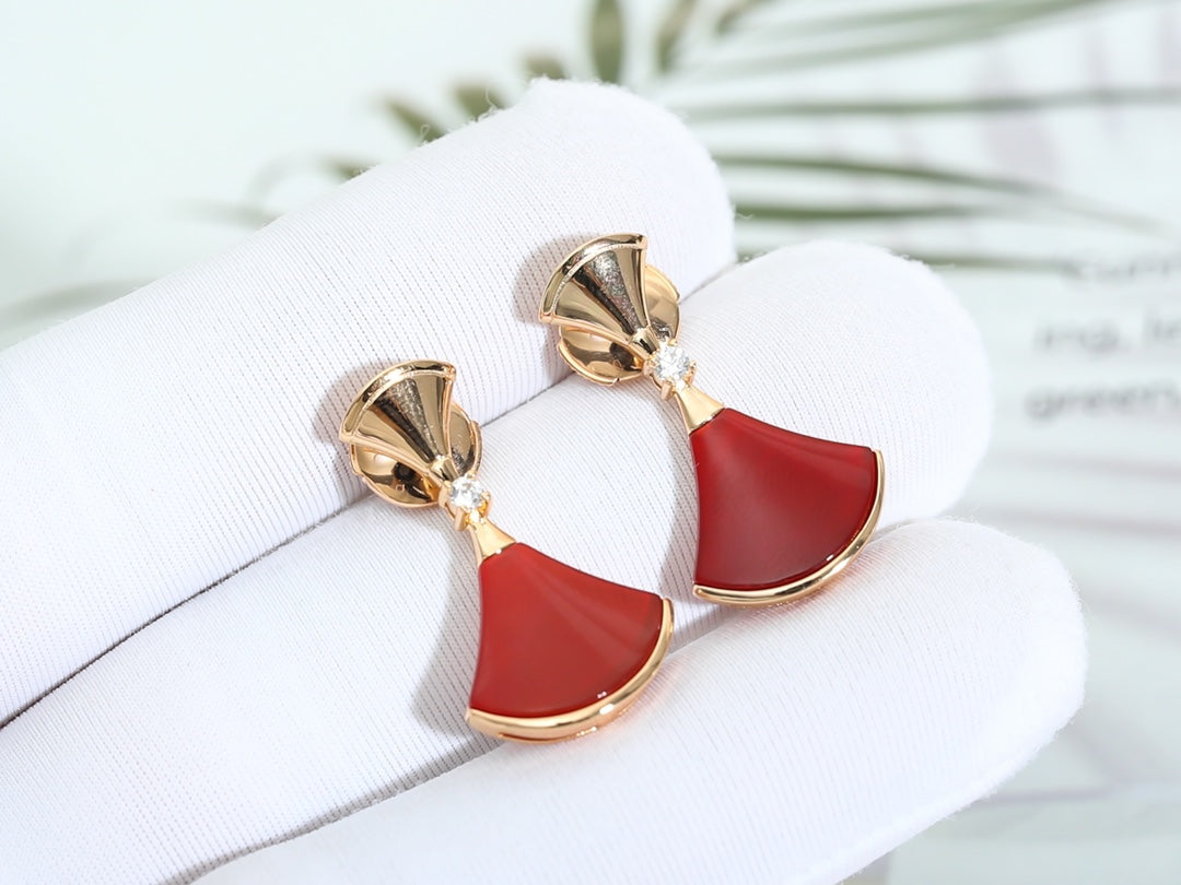 [Lucas Jewelry]DREAM Carnelian PINK GOLD EARRINGS