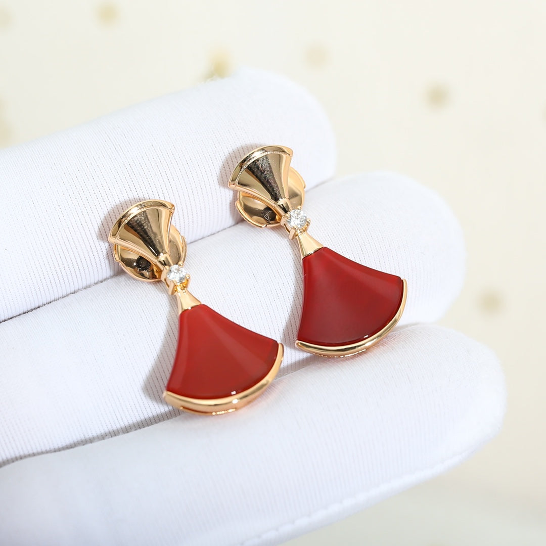 [Lucas Jewelry]DREAM Carnelian PINK GOLD EARRINGS