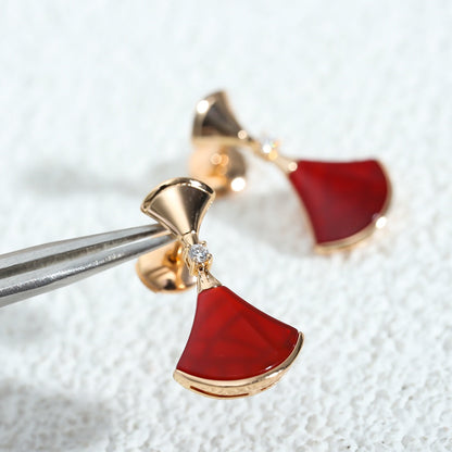 [Lucas Jewelry]DREAM Carnelian PINK GOLD EARRINGS