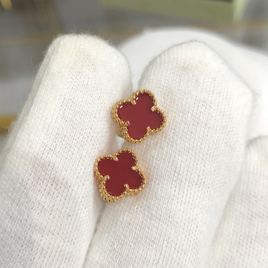 [Lucas Jewelry]CLOVER MINI GOLD EARRINGS