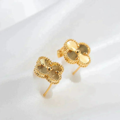 [Lucas Jewelry]CLOVER MEDIUM 1 MOTIFS LASER EARRINGS