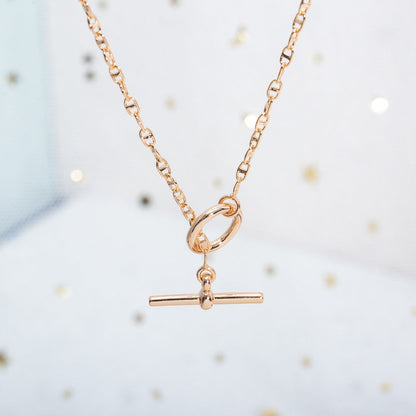 [Lucas Jewelry]ECHAPPEE NECKLACE PINK GOLD