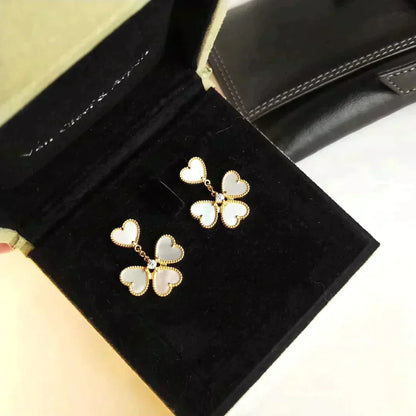 [Lucas Jewelry]CLOVER SWEET WHITE MOP EARRINGS