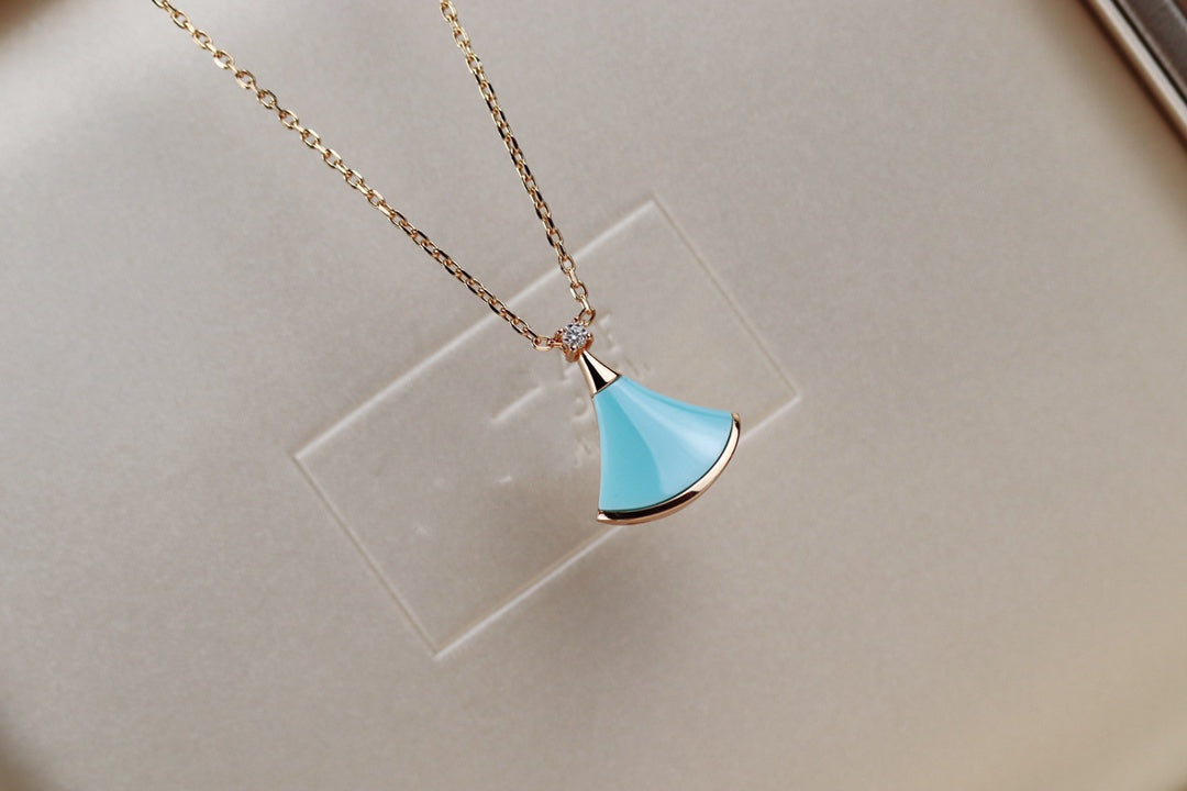 [Lucas Jewelry]DREAM NECKLACE TURQUOISE PINK GOLD