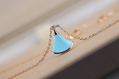 [Lucas Jewelry]DREAM NECKLACE TURQUOISE PINK GOLD