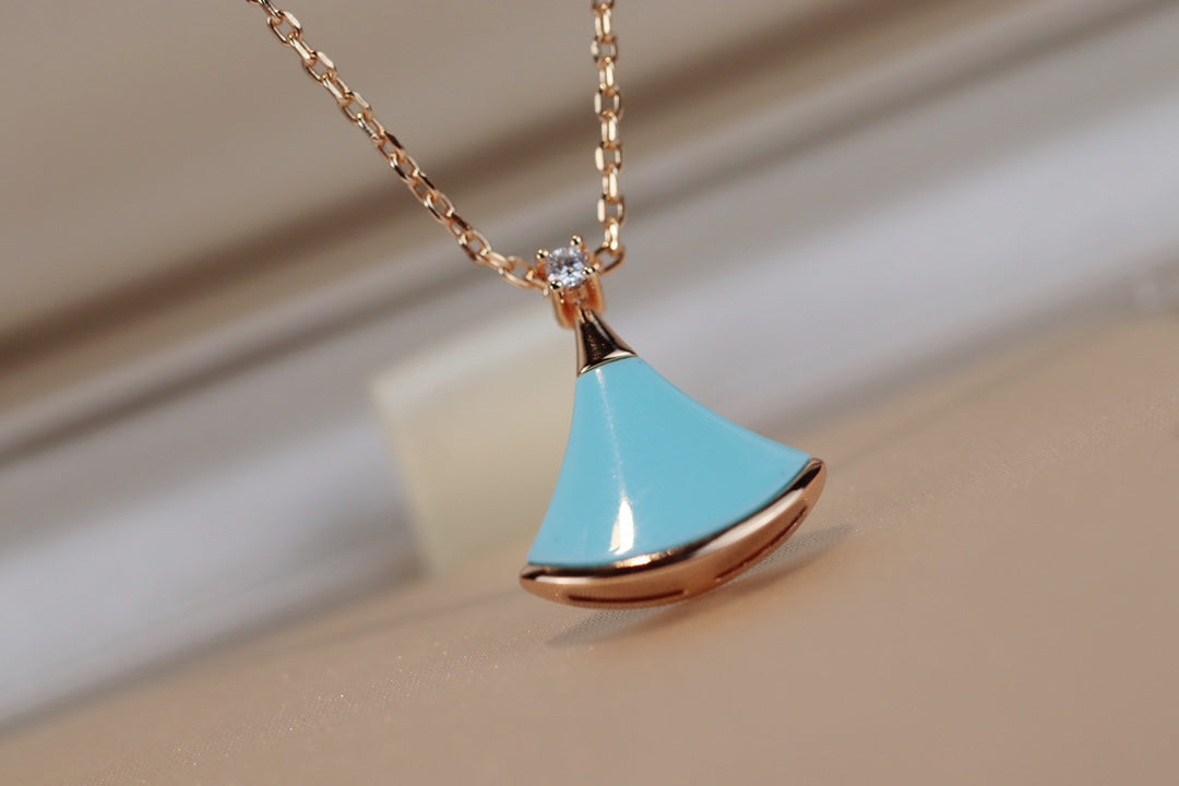 [Lucas Jewelry]DREAM NECKLACE TURQUOISE PINK GOLD