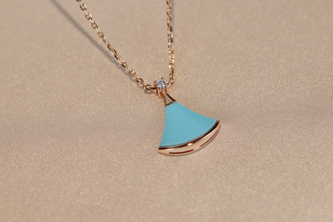 [Lucas Jewelry]DREAM NECKLACE TURQUOISE PINK GOLD