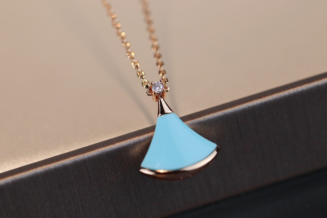 [Lucas Jewelry]DREAM NECKLACE TURQUOISE PINK GOLD