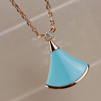 [Lucas Jewelry]DREAM NECKLACE TURQUOISE PINK GOLD