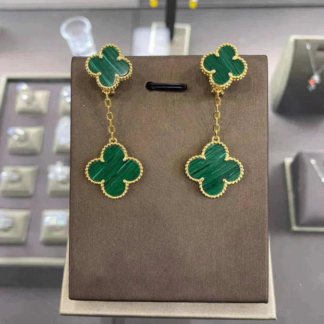 [Lucas Jewelry]CLOVER 2 MOTIFS  EARRINGS (MULTIPLE CHOICESC