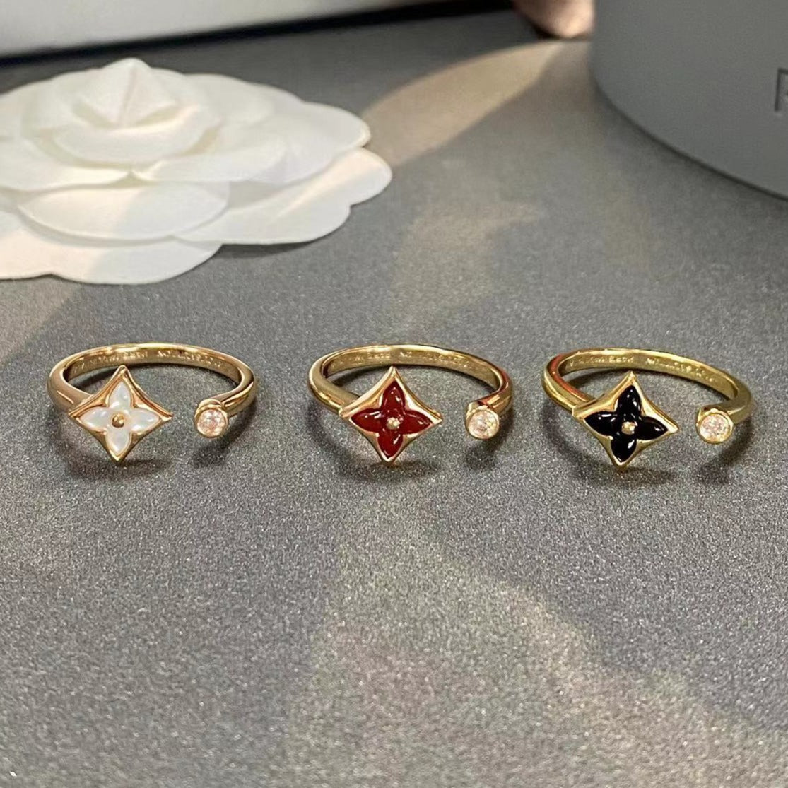 [Lucas Jewelry]STAR 1 DIAMOND OPEN RING