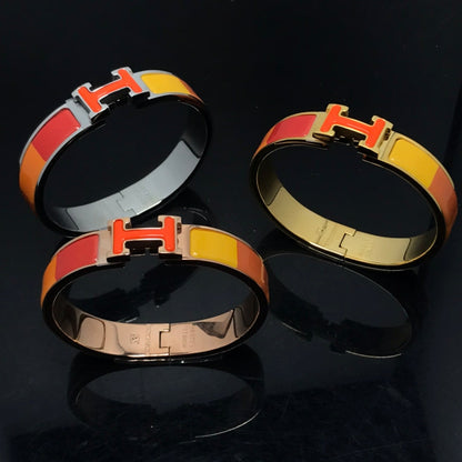 [Lucas Jewelry]H BRACELET ORANGE RAINBOW CERAMIC