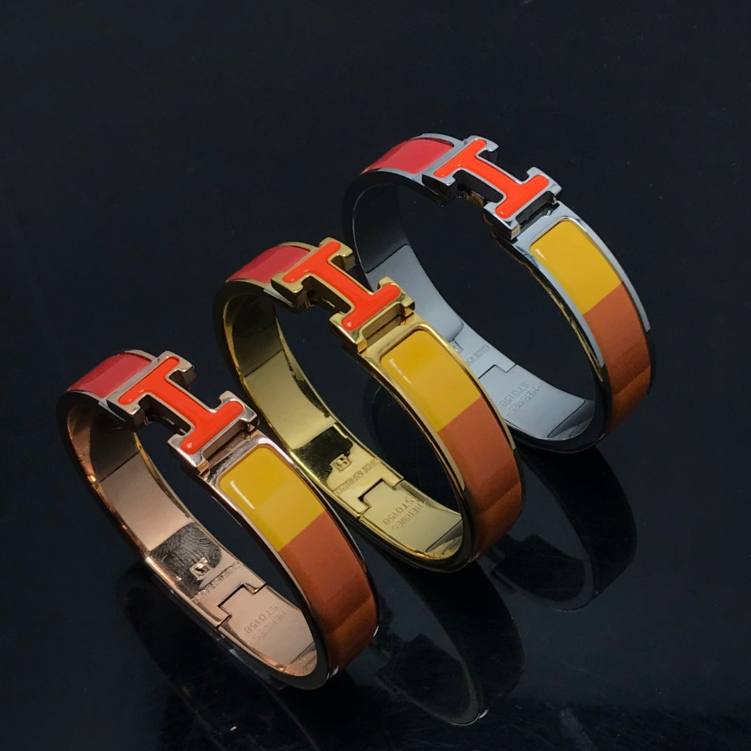 [Lucas Jewelry]H BRACELET ORANGE RAINBOW CERAMIC